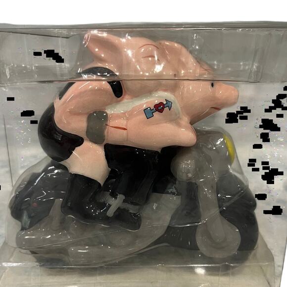 Essential Home Clay Biker Hogs Salt And Pepper Shakers New - Picture 1 of 5